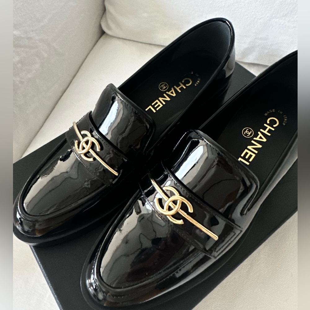 Chanel Patent Leather Loafers